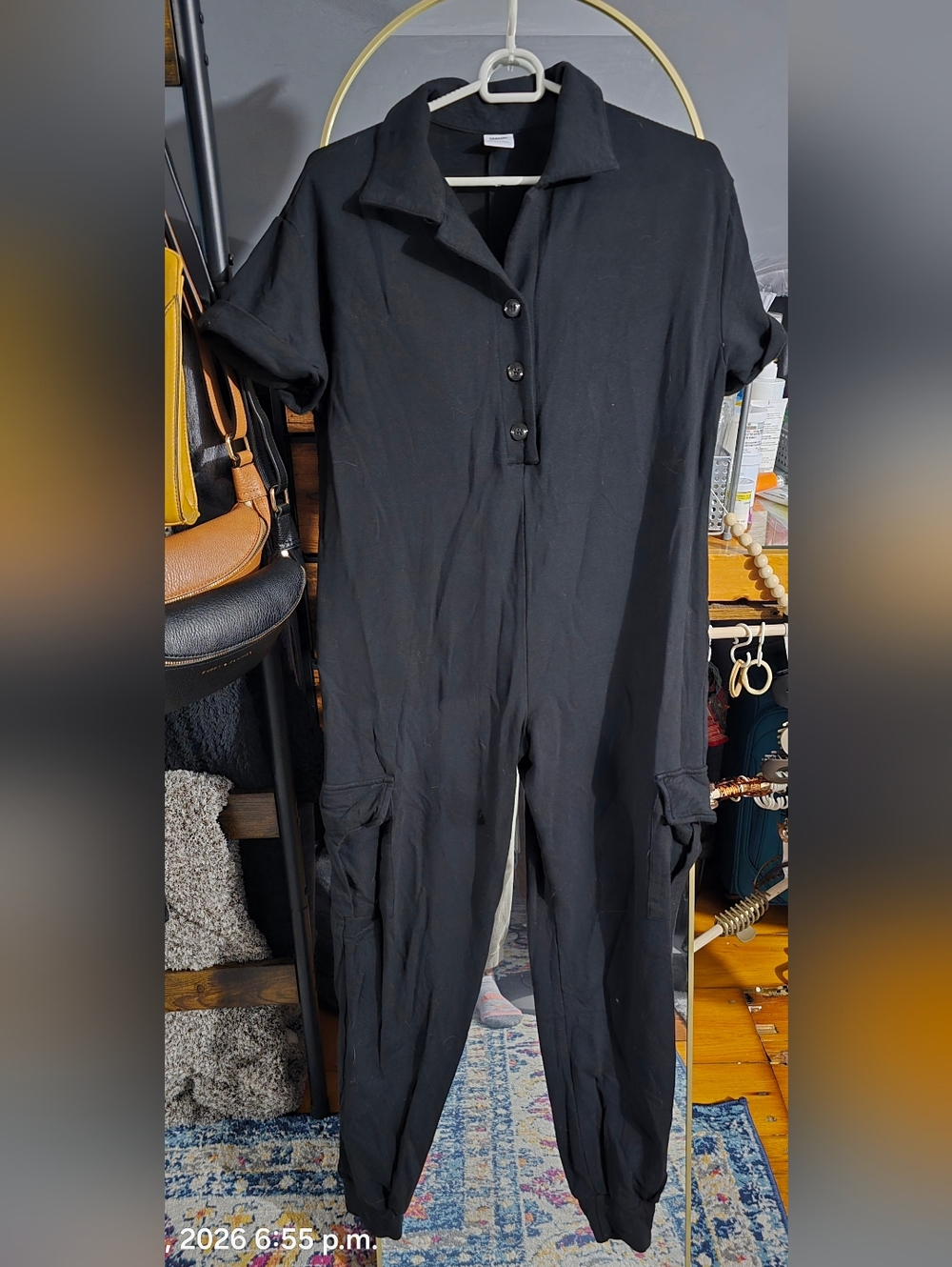 Smash And Tess BLACK Utility Romper XS